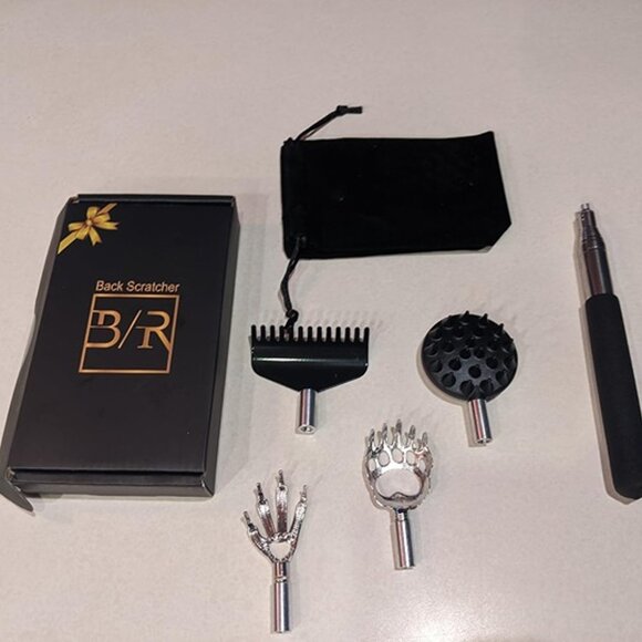 NEW Telescoping Back Scratcher with 3Pcs Detachable Scratching Heads, - Picture 8 of 8